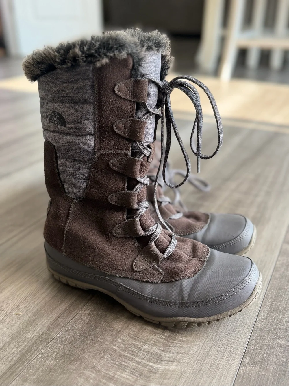 The North Face Nuptse Purna Insulated Waterproof Faux Fur Winter Boots Women’s 9